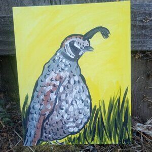 Quail Portrait Painting